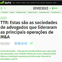 TTR: Estas so as sociedades de advogados que lideraram as principais operaes de M&A